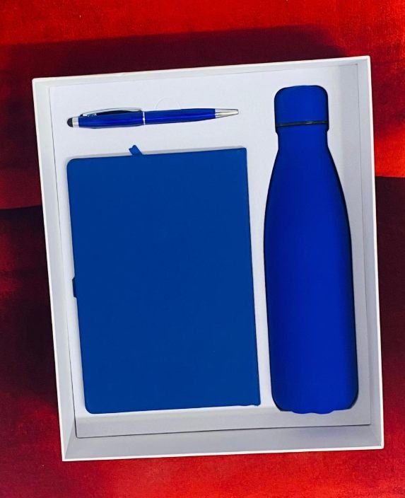 Giftset with Printing, Notebook Pen and 500 ML water bottle