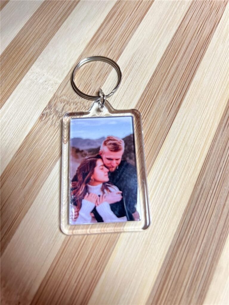 Plastic Clear Keychain with both sides Printing