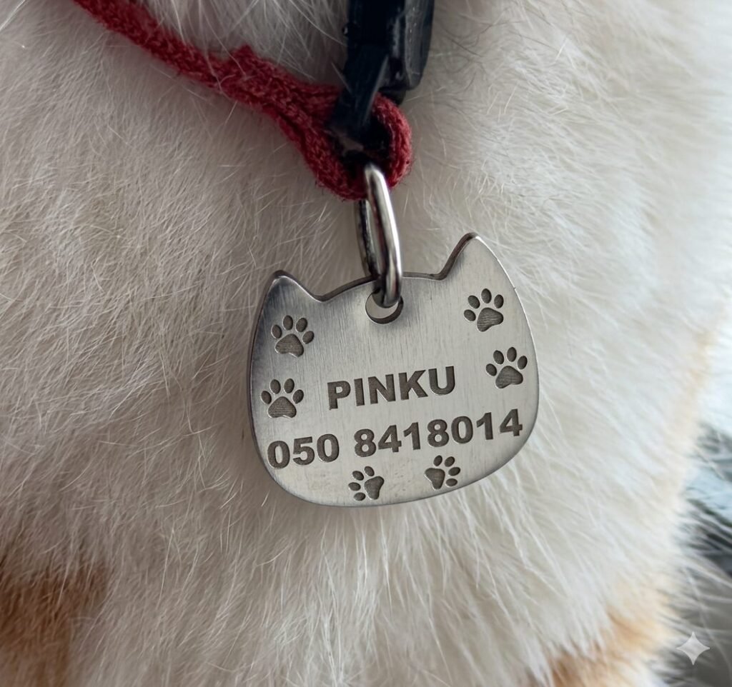 Stainless Steel Cat Collar Tag with Engraving